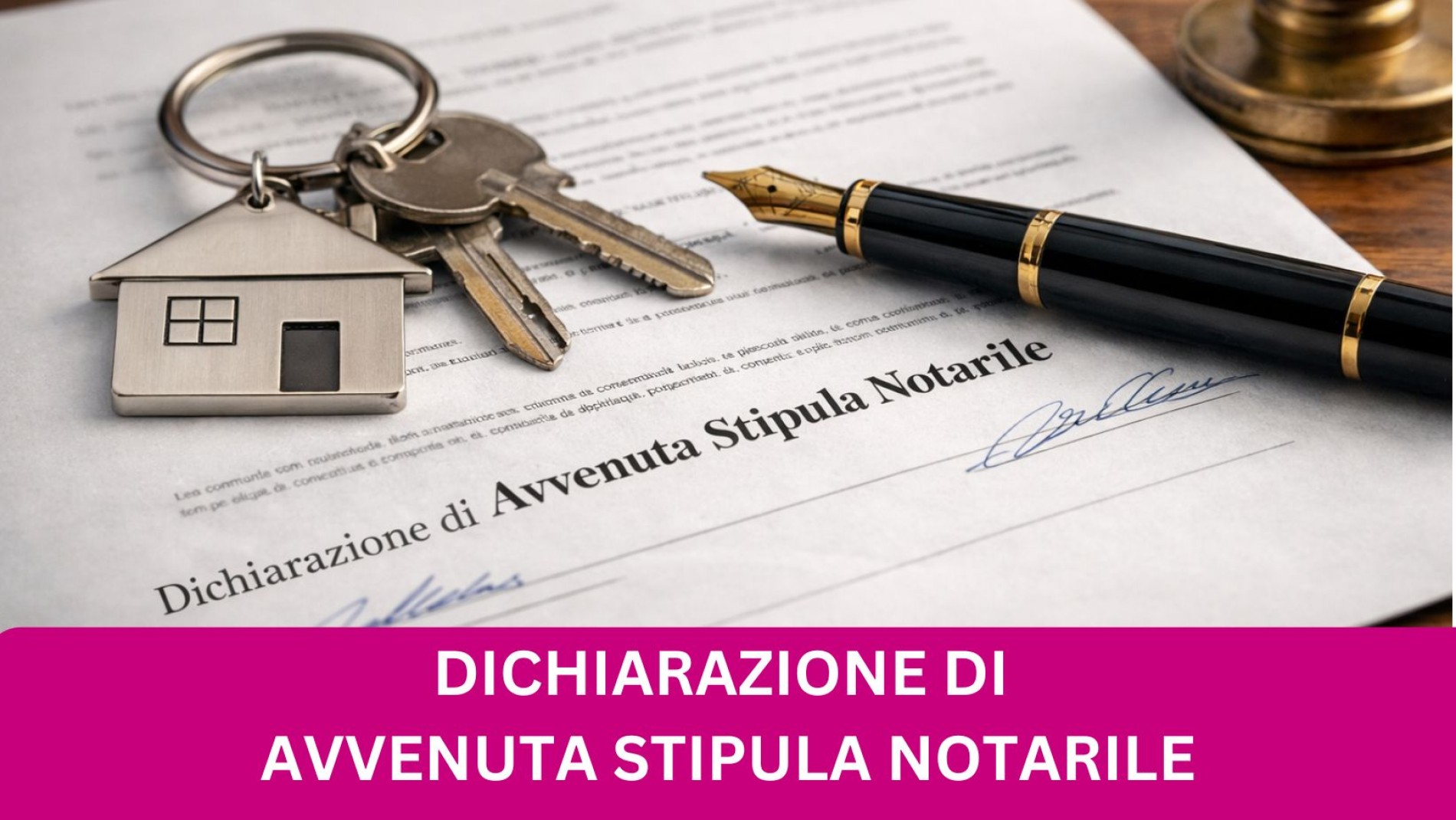 DICHIARAZIONE DI AVVENUTA STIPULA NOTARILE 